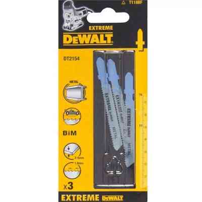 Полотно DeWALT для металла, быстрый, L=76, WL=51, 1.8 мм, макс. глубина реза - 6 мм, 3 шт (DT2154) Винница