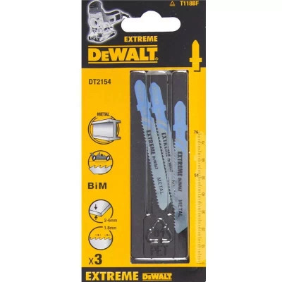 Полотно DeWALT для металу швидкий, L=76, WL=51, 1.8 мм, макс. глибина різу - 6 мм, 3 шт (DT2154) Вінниця - фото 1