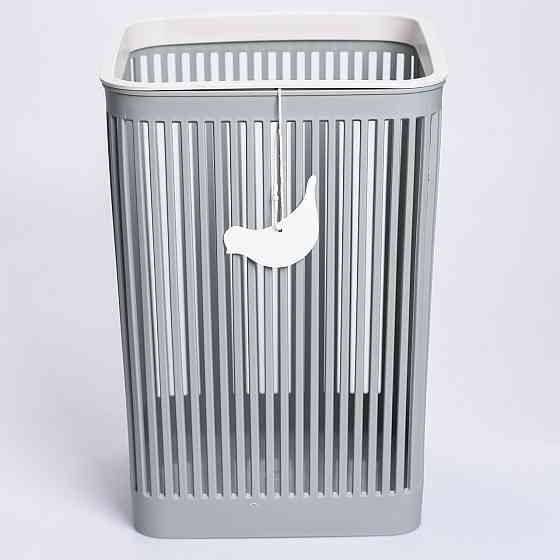 Кошик для сміття пластиковий в офіс для паперу 22×22×30 (см) кошик під сміття 8 (л) відро для сміття Зелений HP-45-9GR Коломия