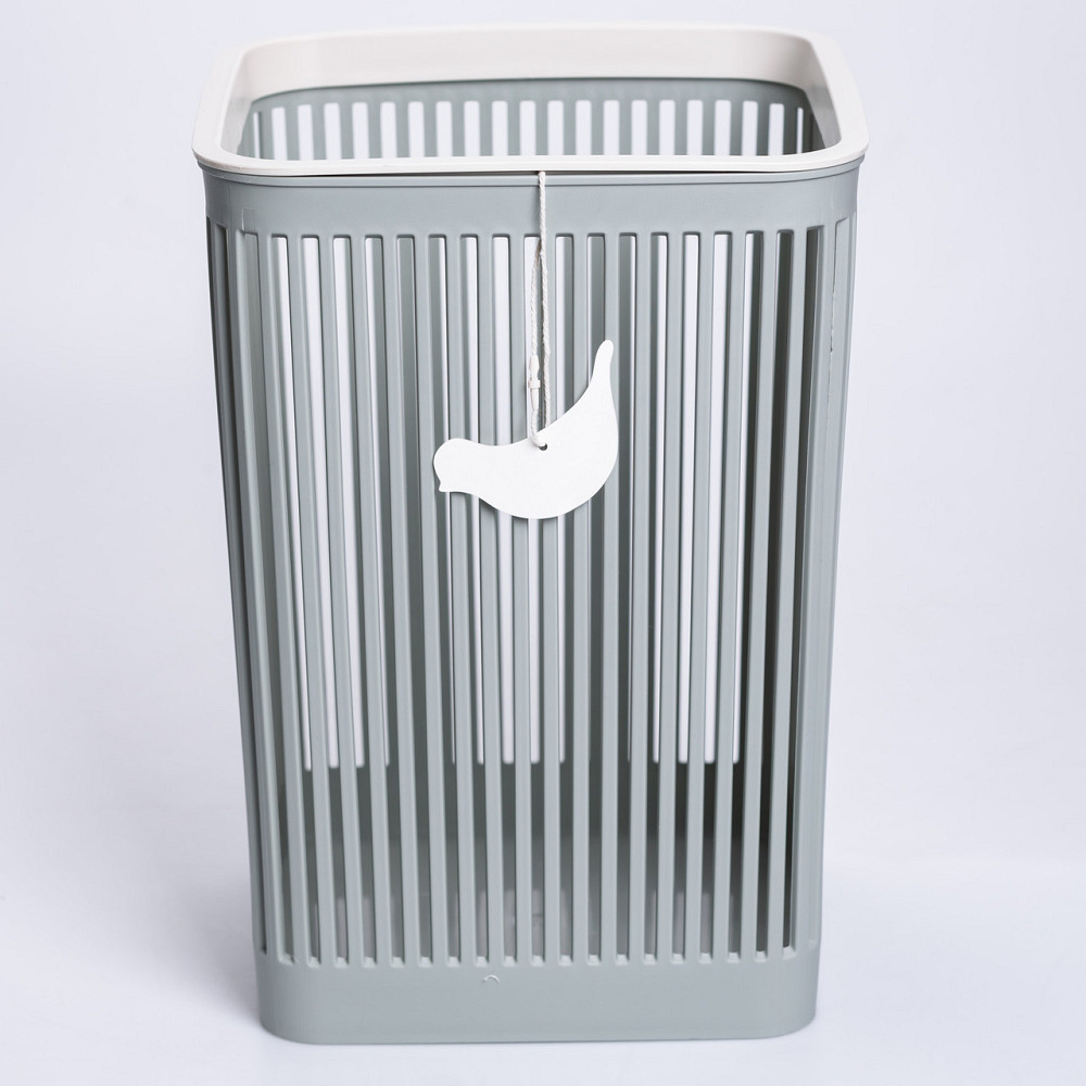 Кошик для сміття пластиковий в офіс для паперу 22×22×30 (см) кошик під сміття 8 (л) відро для сміття Зелений HP-45-9GR Коломия - фото 1