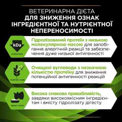 Сухой корм для кошек Purina Pro Plan Veterinary Diets Hypoallergenic 325 г (7613035154438/7613287597526) Винница