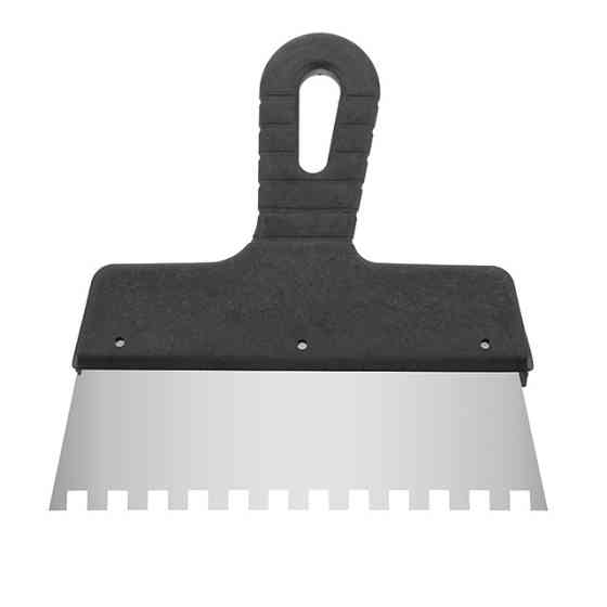 Шпатель із нержавіючої сталі, 200 мм, зуб: 8×8 мм INTERTOOL KT-2208 Київ