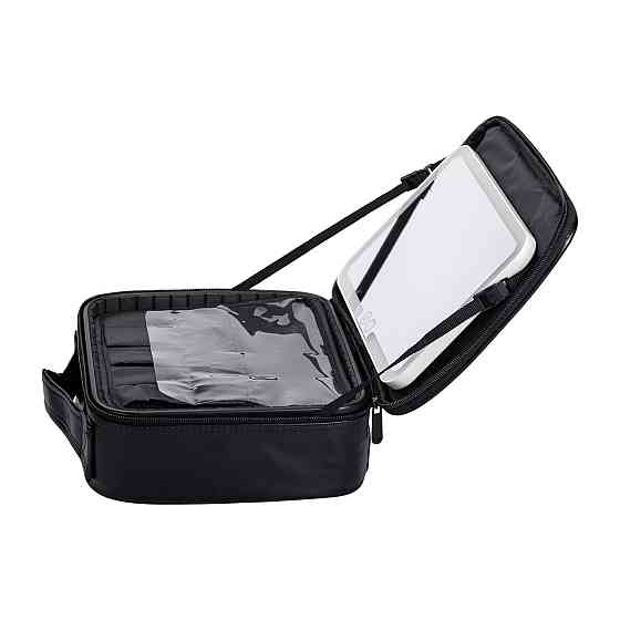 Органайзер косметичка з еко шкіри з дзеркалом та підсвічуванням 26×22×9 см HP-10-2AB Коломыя