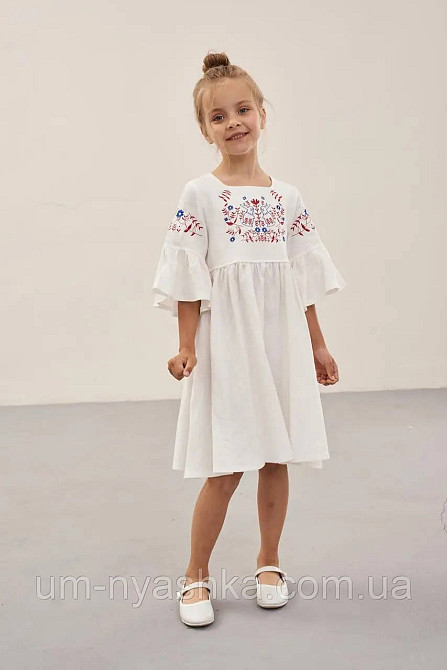 Дитяче вишите плаття "Зайчики" Кривий Ріг - фото 2