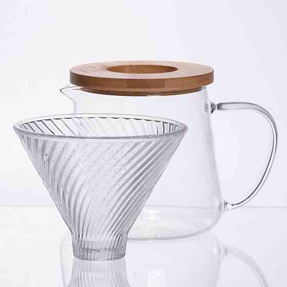 Набір для кави скляний заварник та пуровер 600 мл 64486-29 Коломия