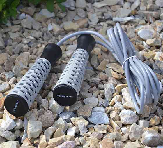 Скакалка PowerPlay 4206 Jump Rope PRO+ Сіро-чорна (2,75m.) Луцьк