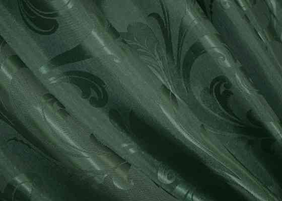 Шторна тканина жаккард, колекція "Лілія" колір зелений 1565ш Київ