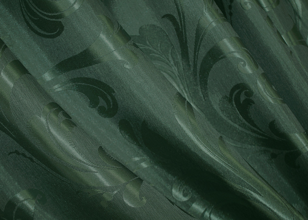 Шторна тканина жаккард, колекція "Лілія" колір зелений 1565ш Київ - фото 1