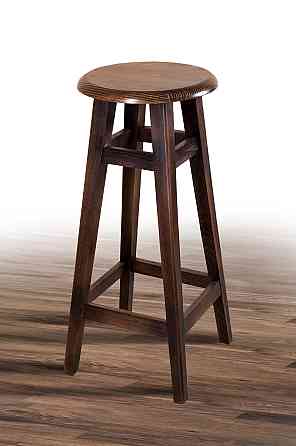 Табурет БАРНИЙ КРУГЛИЙ (80 см), горіх Київ