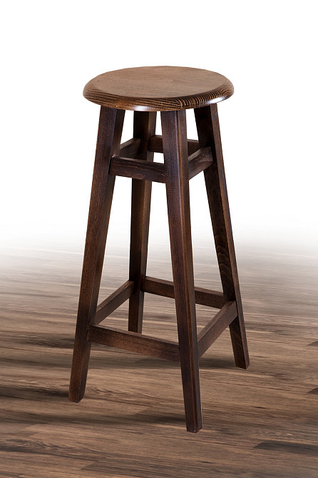Табурет БАРНИЙ КРУГЛИЙ (80 см), горіх Київ - фото 1