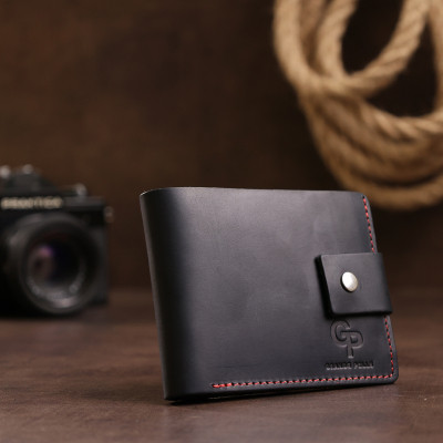 Портмоне Grande Pelle Шкіряне Чорне (11542) Вінниця - фото 10