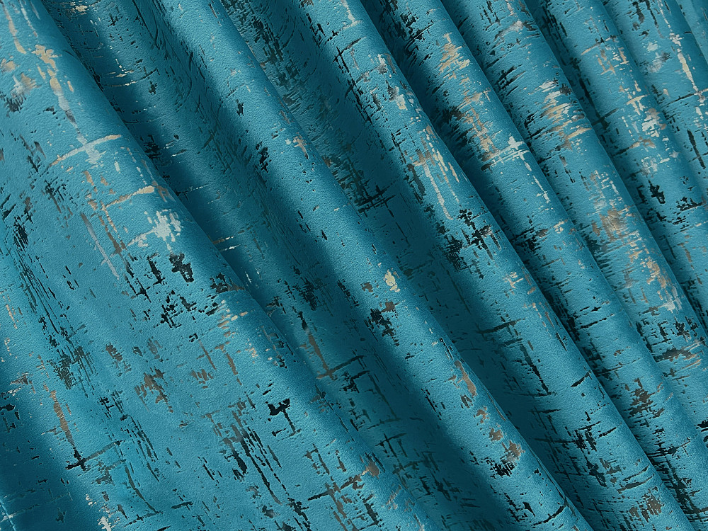 Комплект готових штор VR-Textil Оксамит (бархат) Mirage № 2033ш Блакитний 200х275 см 2 шт (32-393) Київ - фото 7