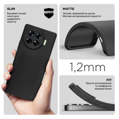 Чохол до мобільного телефона Armorstandart Matte Slim Fit Tecno Spark 20 Pro+ (KJ7) Camera cover Black (ARM75493) Вінниця - фото 3
