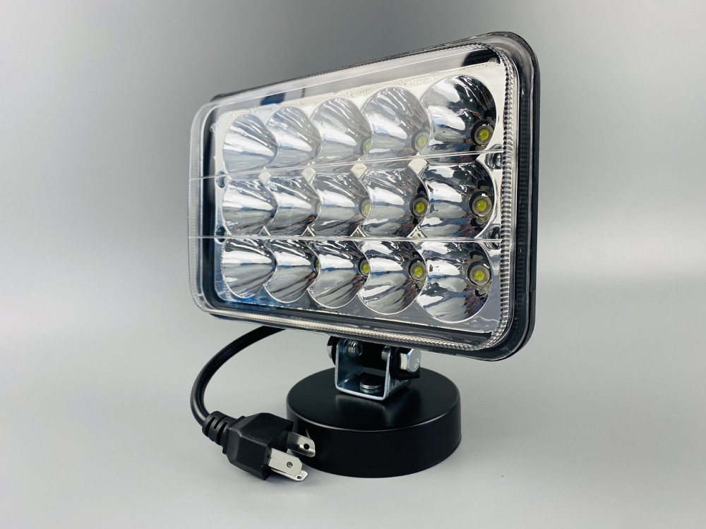 Фара LED прямокутна 45W, 15 ламп, дальній і ближній промінь 10/30V 6000K товщина: 80 мм Мукачево - фото 6