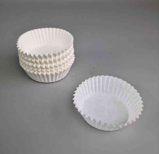 Тартолітка для кексів 9А кругла біла D70 H27,5 (100 шт.) (1 уп.) Харків