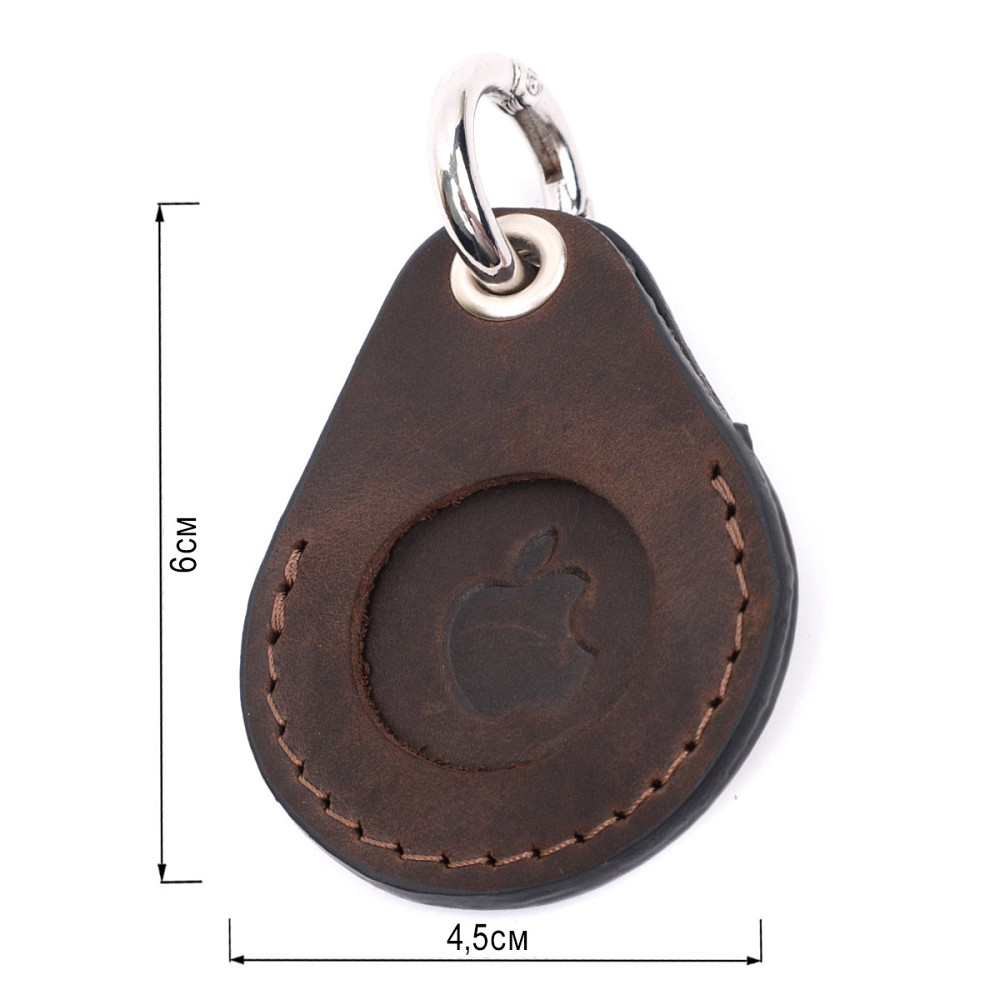 Надежный брелок-держатель для Apple AirTag из винтажной кожи Коричневый (GRANDE PELLE) Киев - изображение 7