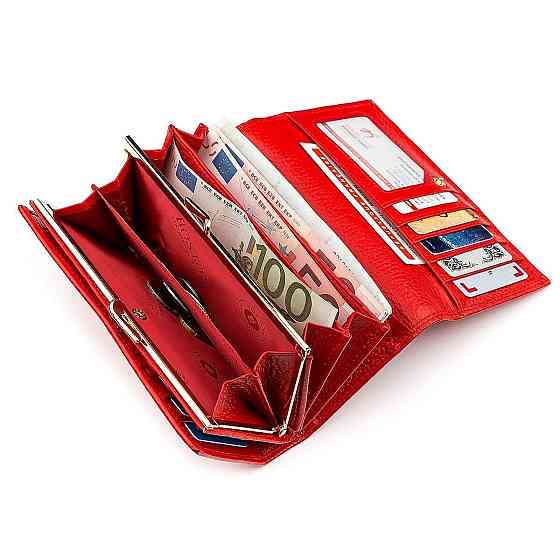 Гаманець жіночий яскравий Червоний (Boston) Київ