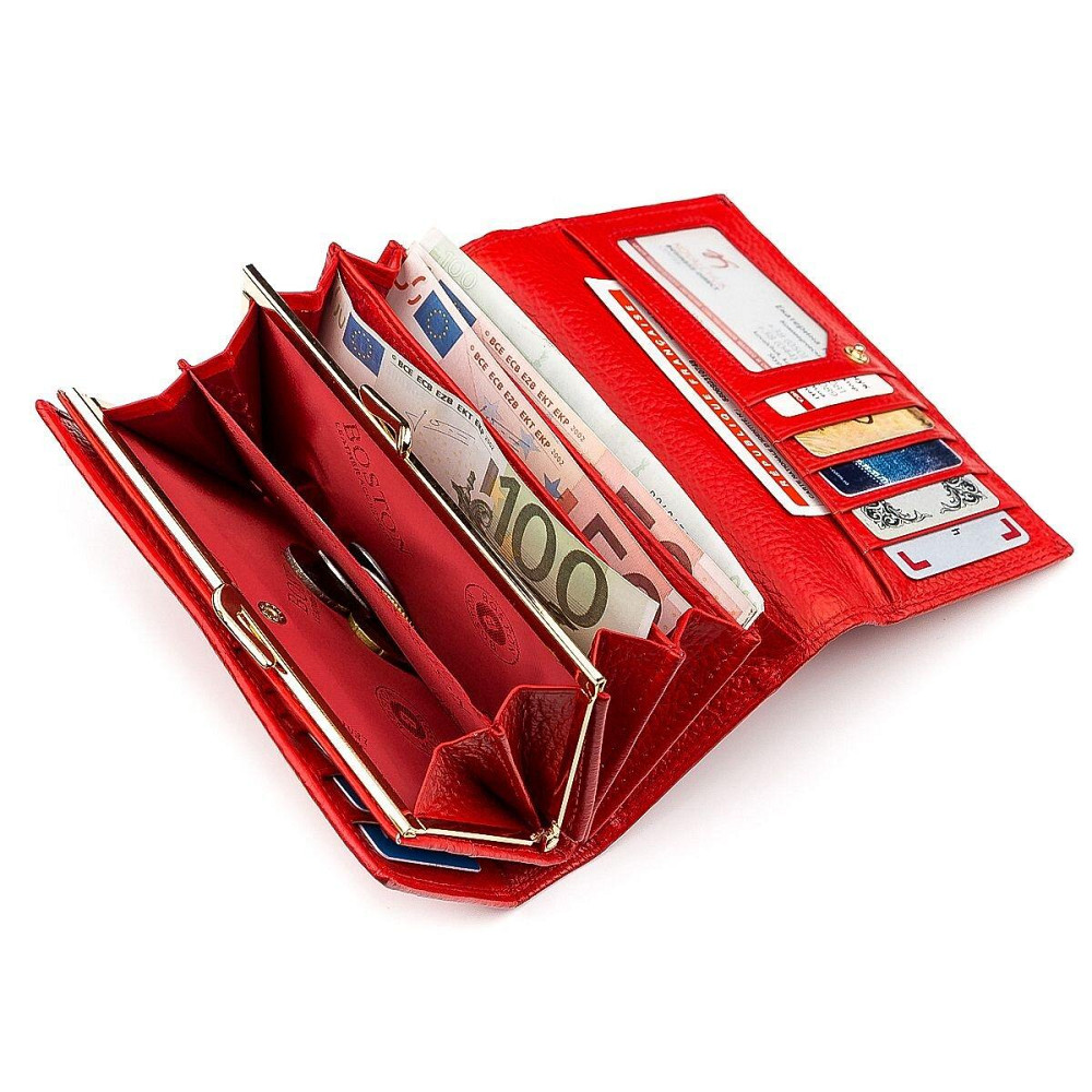 Гаманець жіночий яскравий Червоний (Boston) Київ - фото 4