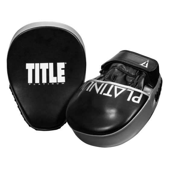 Лапи боксерські TITLE Platinum Prolific Punch Mitts Black/Silver Каменское