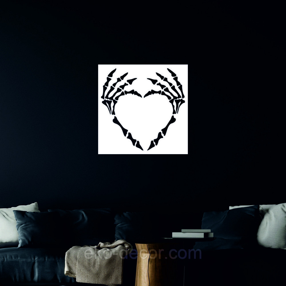 Декоративное настенное 3D Панно «Скелет», Декор на стену с объемом 50*50 см, Белый Киев - изображение 8