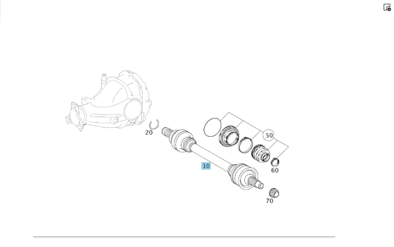 Mercedes-Benz  A2463509500 Задня ліва піввісь CLA Shooting Brake X117 CLA C117 GLA X156 A-class W176 B-class W246 Одеса