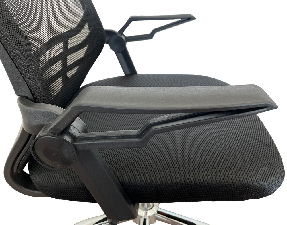 Офисное кресло руководителя Tehforward Flex хром Tilt Черный Днепр - изображение 5