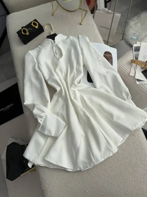 Жіноча класична сукня з акцентом на талії, костюмка преміум, чорна/молоко/барбі Одеса - фото 20