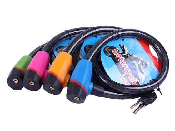 Замок на колесо (трос 1000*18мм) (з ключем) (чорний) ZX1240 Мукачево