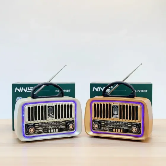 Радиоприемник NNS NS-7216BT Bluetooth с LED подсветкой, USB, TF, FM/AM/SW, аккумулятор 18650 Одесса