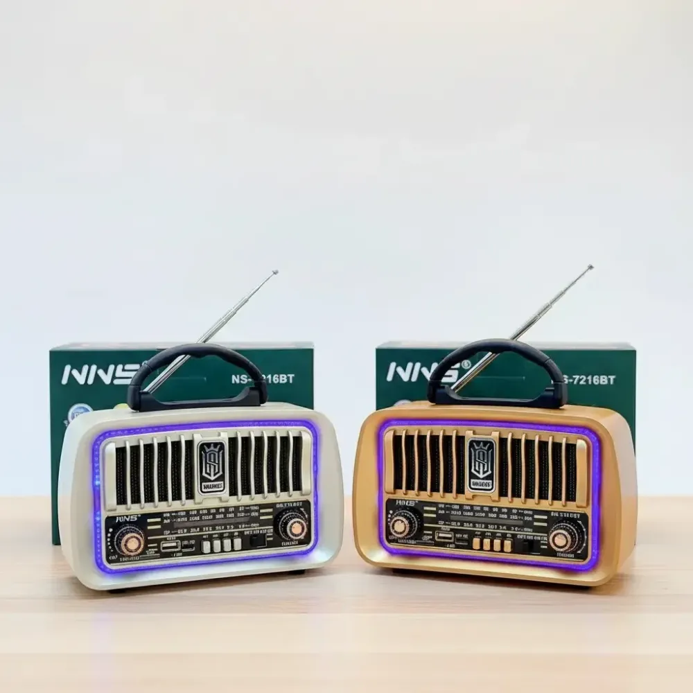 Радіоприймач NNS NS-7216BT Bluetooth з LED підсвіткою, USB, TF, FM/AM/SW, акумулятор 18650 Одеса - фото 4