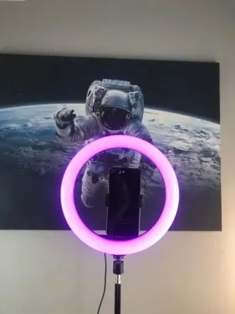 Кольцевая светодиодная лампа RGB LED RING MJ33/ 33 см с креплением для телефона Коломыя