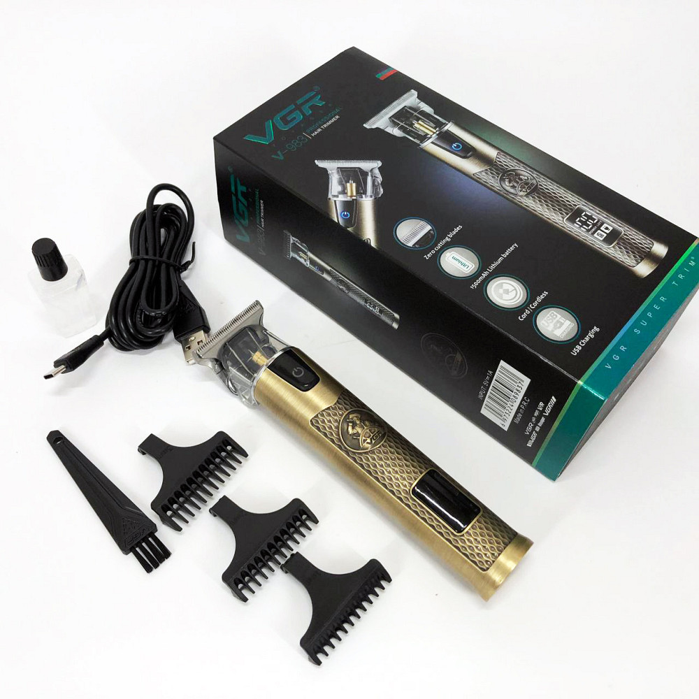 Практична машинка для стрижки волосся VGR V-983, Перукарські машинки професійні, Тример для скронь AF-70 Львів - фото 2