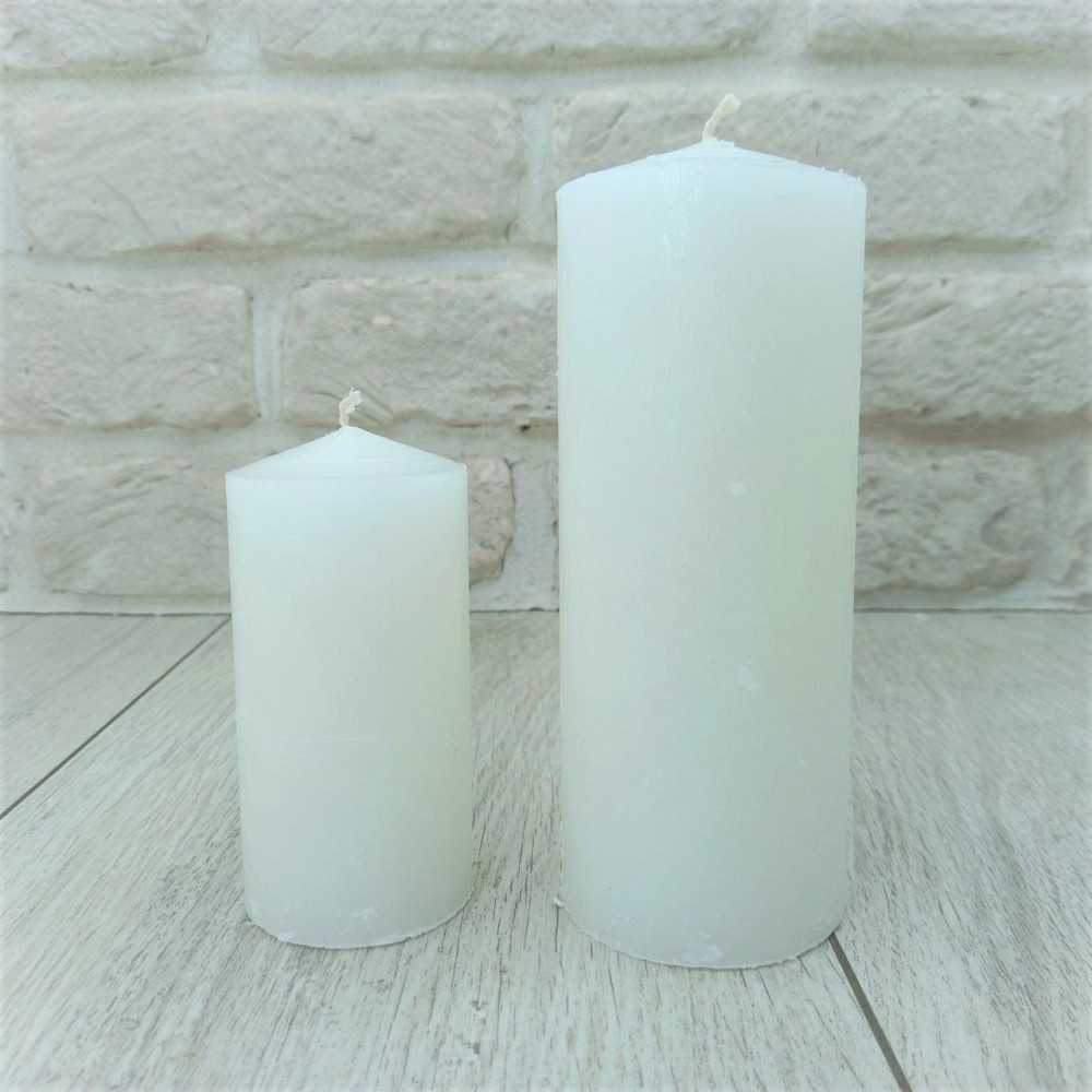 Свеча хозяйственная парафиновая 10×5 см (160 г) — белая толстая свеча для дома, декора и освещения Харьков - изображение 3