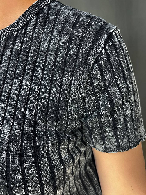 Платье женское Fashion 3042 длинное трапеция трикотажное в рубчик, черный, one size Киев - изображение 6