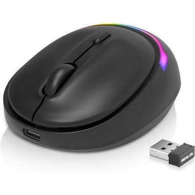 Мышка REAL-EL RM-440W Wireless/Bluetooth Black (EL123200045) Винница - изображение 1