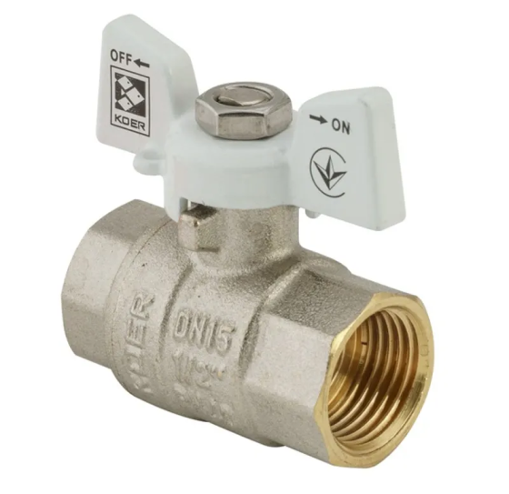 Кран кульовий KOER 1/2" ГГМ (KR.217.W) білий (KR0177)   ( 21378 ) Харків