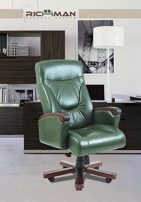 Офисное Кресло Руководителя Richman Boss Madras Kashtan Wood М3 MultiBlock Коричневый Днепр - изображение 5
