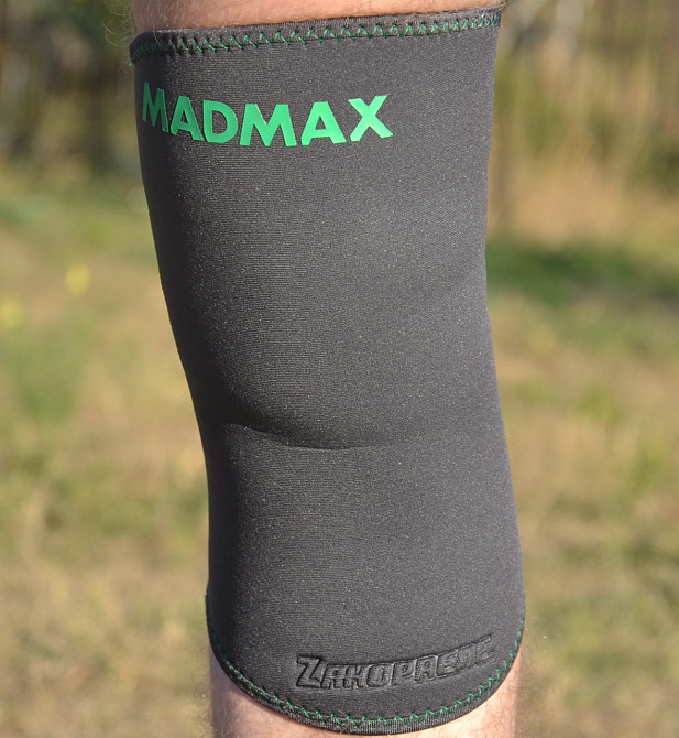 Наколінник MadMax MFA-294 Zahoprene Knee Support Dark Grey/Green (1шт.) M Киев - изображение 8
