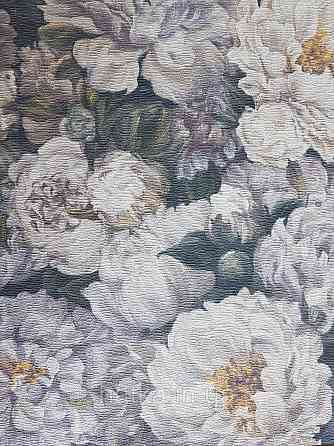 Шпалери вінілові на флізелін Rasch Riva 1.06х10 квіти піони білі, бежеві, світло-бузкові 972436 Київ