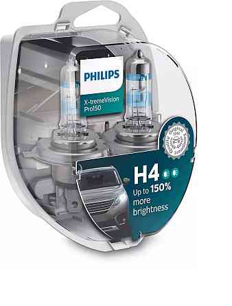Комплект галогенових ламп PHILIPS H4 12342XVPS2 X-tremeVision Pro150 +150% 60/55W 12V P43t (2 шт) Харків