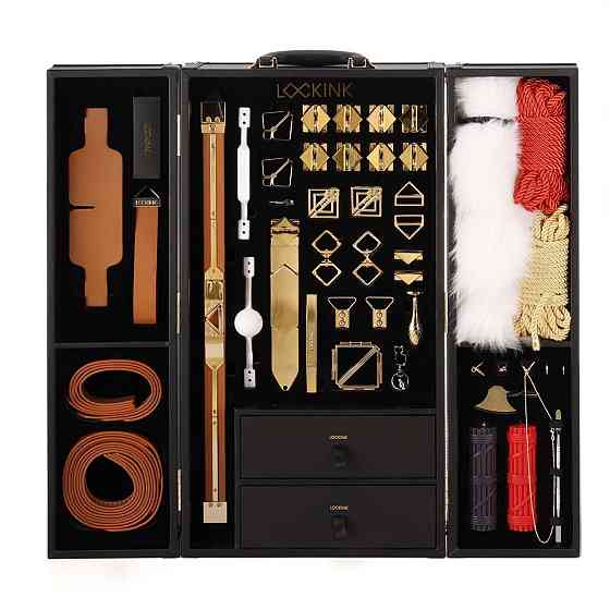 БДСМ-набор LOCKINK All-in-1 BDSM Play Kit - Brown Color Sex Aura Киев