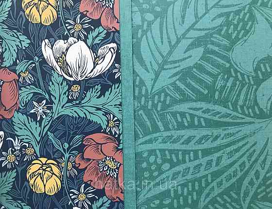Обои флизелиновые экологически чистые Rasch Salisbury 0.53х10 цветы яркие красные желтые белые на темно синем Киев