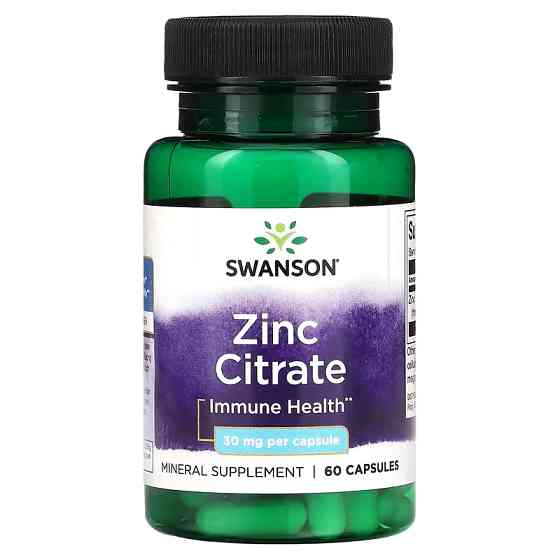 Цинк цитрат Swanson Zinc Citrate 30 мг 60 капсул Луцк