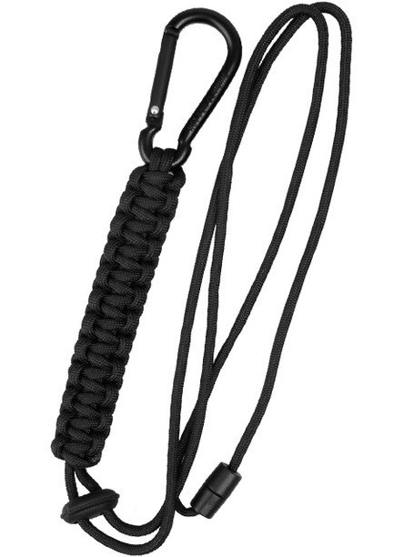 Карабин с веревкой из паракорда до 2.5 метра Mil-Tec от Sturm (15931502) Black Нововолынск - изображение 1