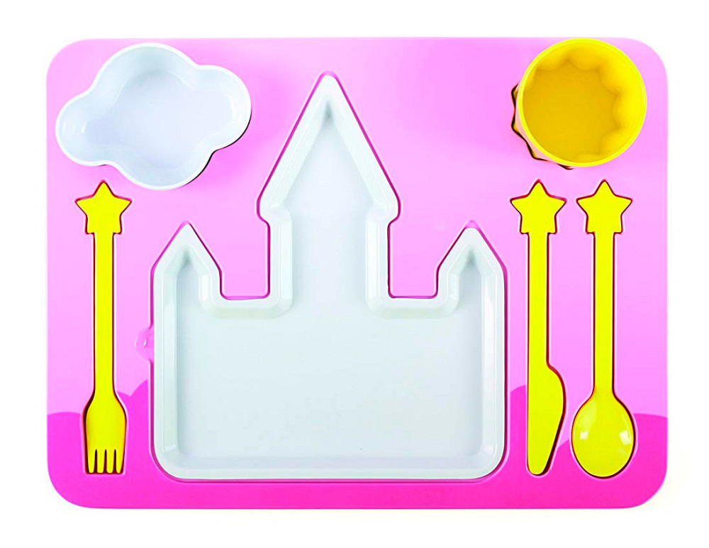 Набір дитячого посуду для обіду, рожевий Рівне - фото 1