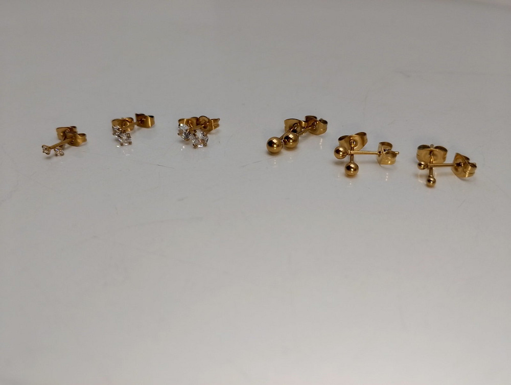 Набір сережок гвіздки 6 пар Луцьк - фото 4