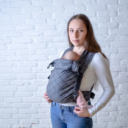 Май-слінг жаккардовий від народження до 36 місяців Coolbabka Сірий Geometry Кривий Ріг