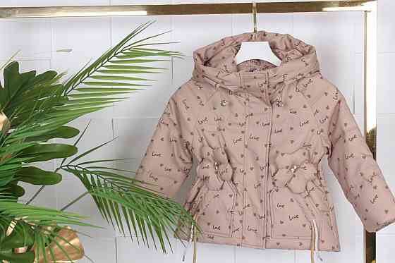 Демисезонная курточка для девочек бежевая на 5-6 лет Николаев