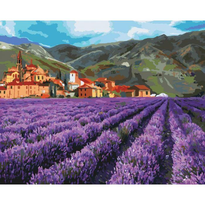 Набір для розпису по номерах. Сільський пейзаж "Гірська лаванда" 40*50см, шт Київ - фото 1