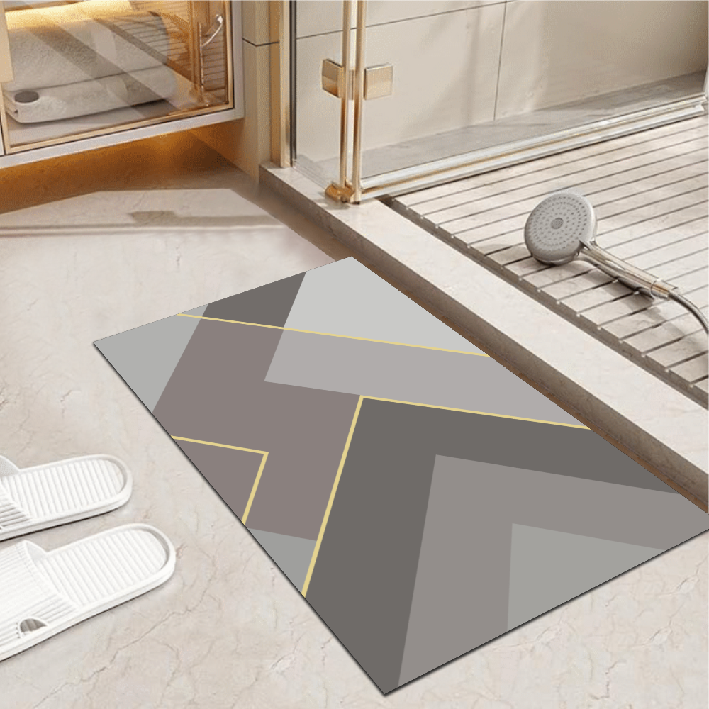 Інноваційний Суперпоглинаючий Діатомітовий Килимок для ванної Aquarius 40х60 см Кава/Сірий Буча - фото 1